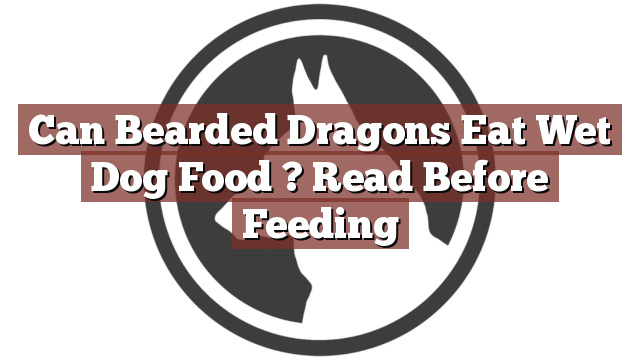 Can Bearded Dragons Eat Wet Dog Food ? Read Before Feeding