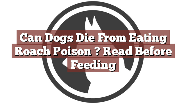 Can Dogs Die From Eating Roach Poison ? Read Before Feeding