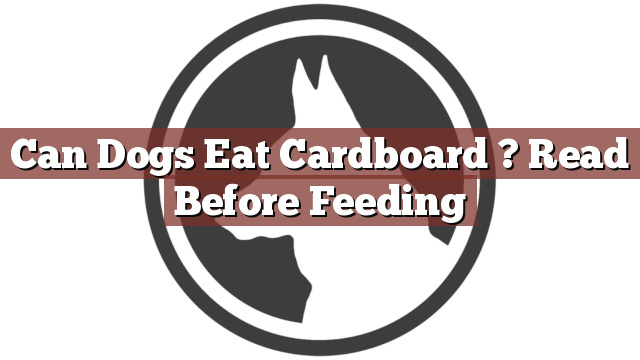 Can Dogs Eat Cardboard ? Read Before Feeding