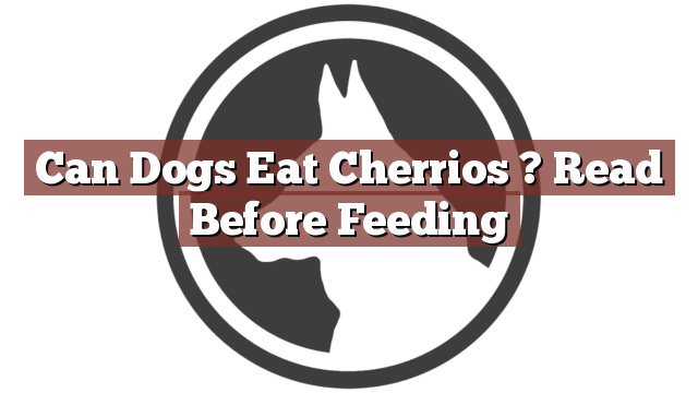 Can Dogs Eat Cherrios ? Read Before Feeding