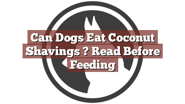 Can Dogs Eat Coconut Shavings ? Read Before Feeding