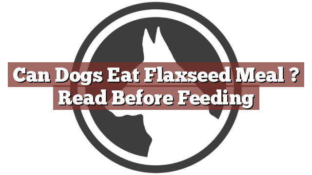 Can Dogs Eat Flaxseed Meal ? Read Before Feeding