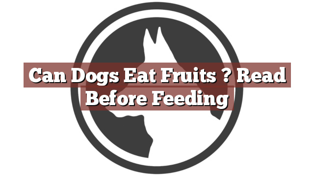 Can Dogs Eat Fruits ? Read Before Feeding