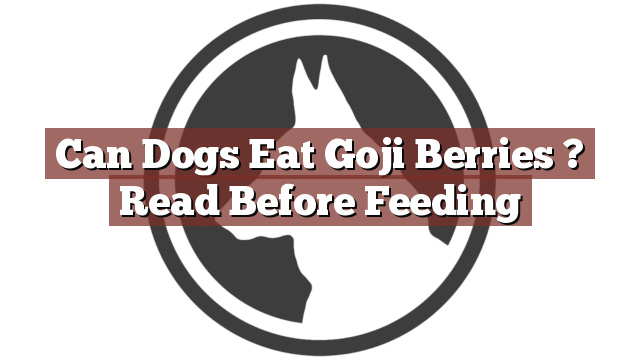 Can Dogs Eat Goji Berries ? Read Before Feeding