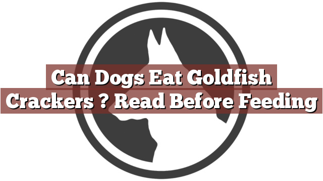 Can Dogs Eat Goldfish Crackers ? Read Before Feeding
