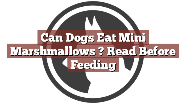 Can Dogs Eat Mini Marshmallows ? Read Before Feeding
