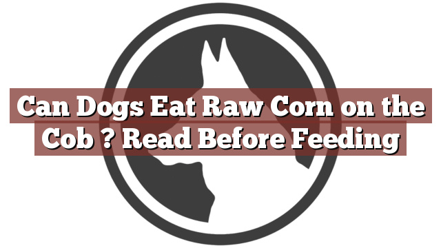 Can Dogs Eat Raw Corn on the Cob ? Read Before Feeding