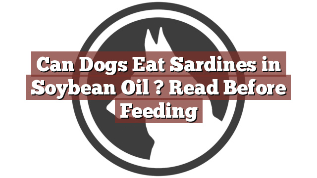 Can Dogs Eat Sardines in Soybean Oil ? Read Before Feeding
