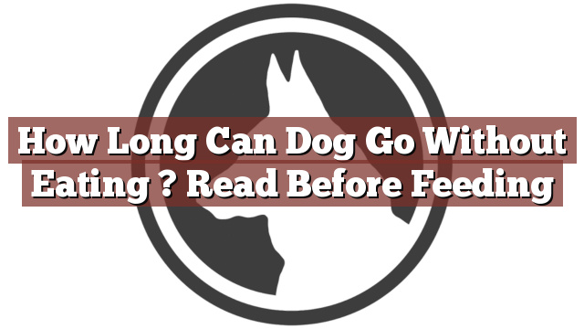 How Long Can Dog Go Without Eating ? Read Before Feeding
