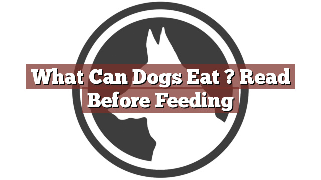 What Can Dogs Eat ? Read Before Feeding